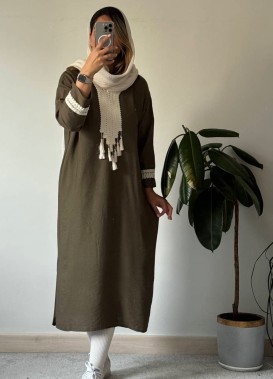 مانتو کفتان قلاب بافی