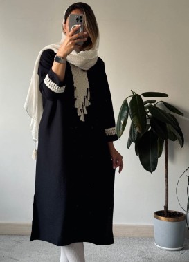 مانتو کفتان قلاب بافی