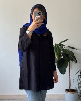 مانتو پلوتی بغل دگمه