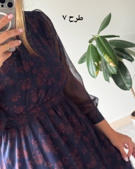 پیراهن حریر ساحلی لادن