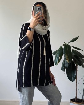 تونیک مانتویی سوزن دوزی دیبا