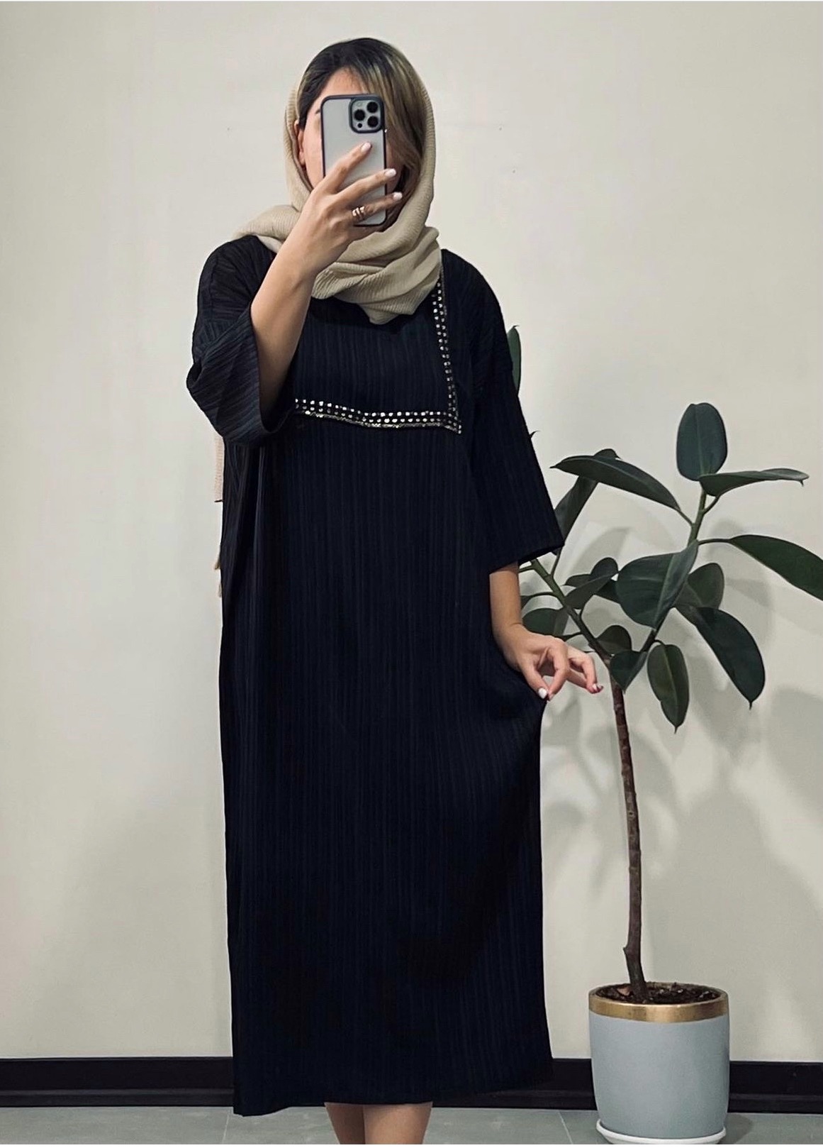 مانتو کفتان مشکی محرمی