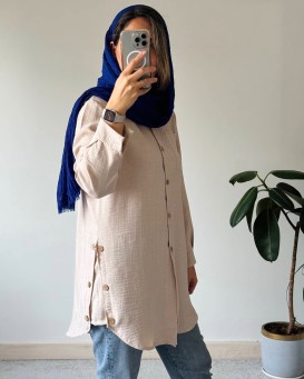 مانتو بغل دگمه دنیز