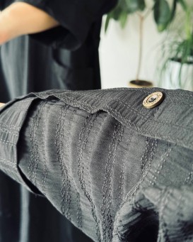 پیراهن مانتویی مشکی ویدا