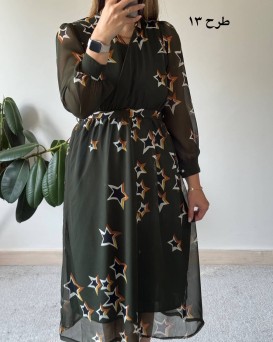 پیراهن حریر سرمه سری 13