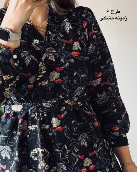 پیراهن حریر سرمه سری 13