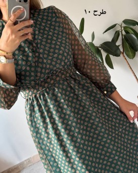 پیراهن حریر سرمه سری 14