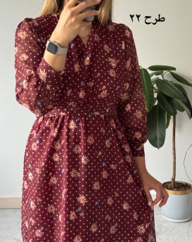 پیراهن حریر سرمه سری 14