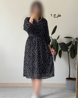 پیراهن حریر سرمه سری 15