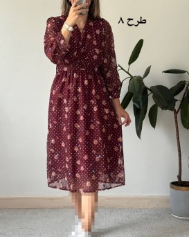پیراهن حریر سرمه سری 15