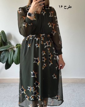 پیراهن حریر سرمه سری 15