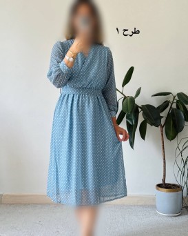 پیراهن حریر سرمه سری 16