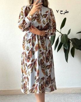 پیراهن حریر سرمه سری 16