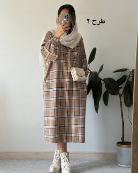کفتان پشمی چهارخونه دیبا