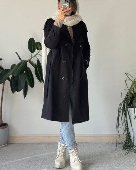 بارونی بلند کتان زارا