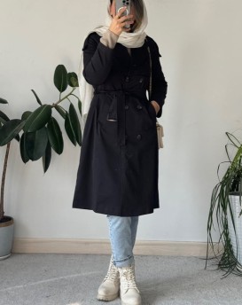 بارونی بلند کتان زارا