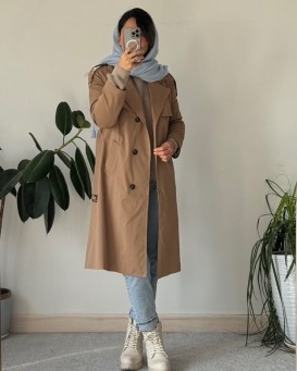 بارونی بلند کتان زارا