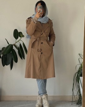 بارونی بلند کتان زارا