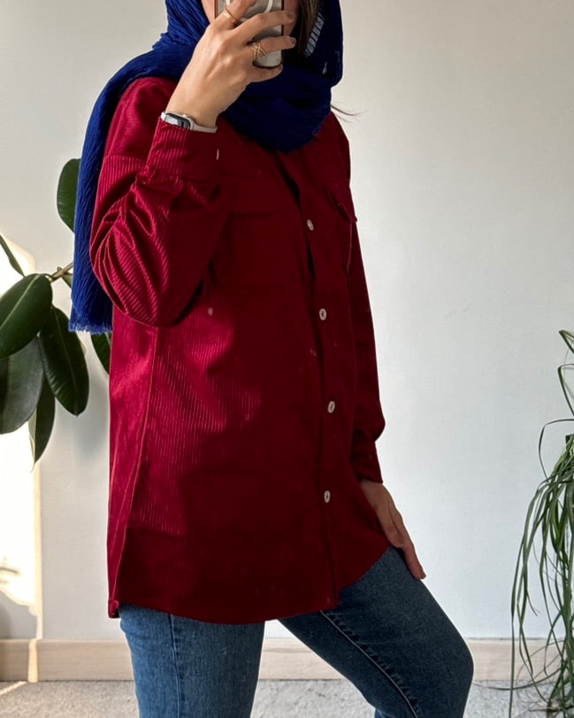 مانتو مخمل کبریتی