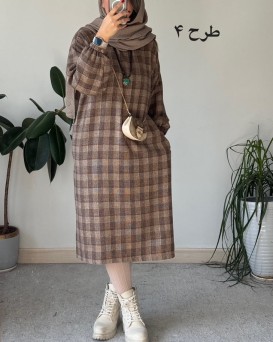 کفتان پشمی چهارخونه دیبا 8