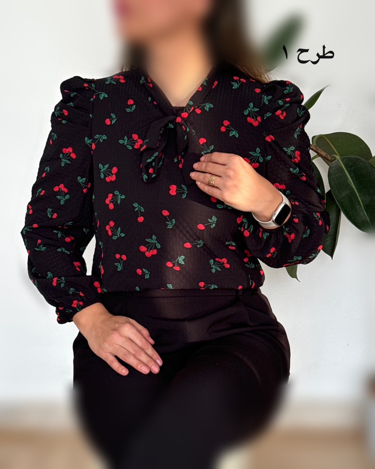 شومیز حریر آستین پفی 2