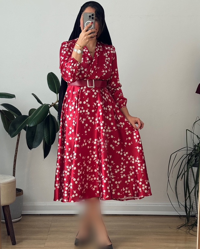 پیراهن مزونی ساتن 1