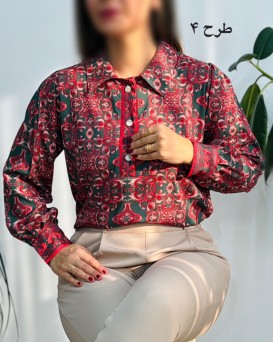 شومیز سه دگمه پرند