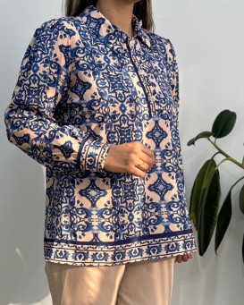 شومیز سه دگمه پرند