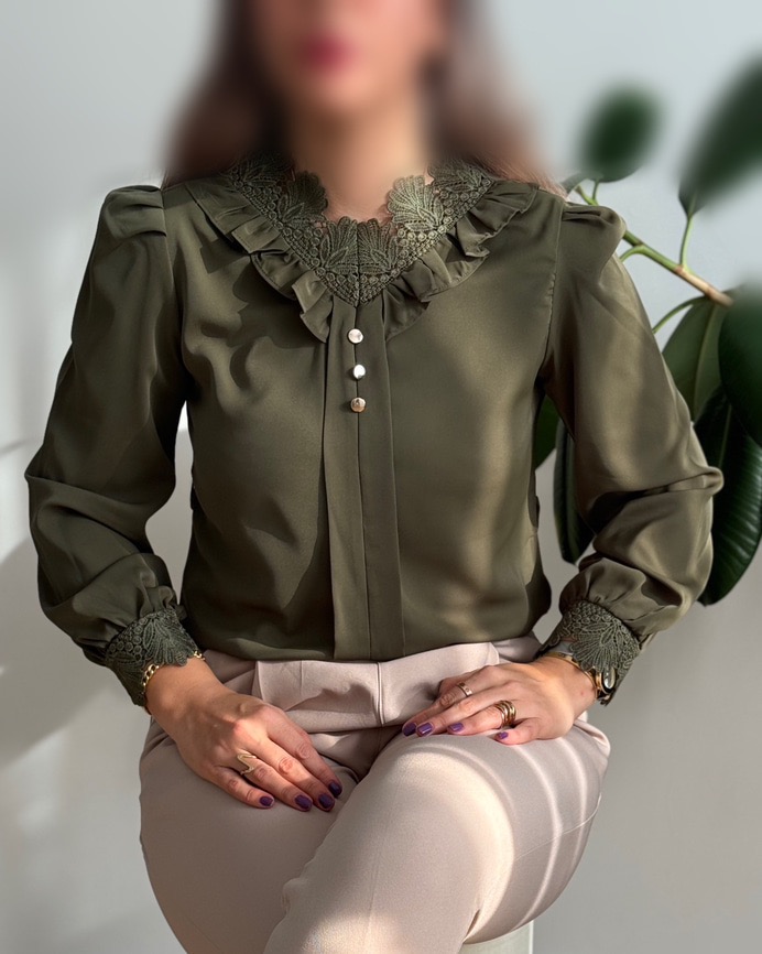 شومیز مجلسی الیزه گیپور دار