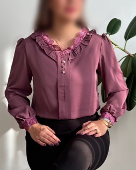 شومیز مجلسی الیزه گیپور دار