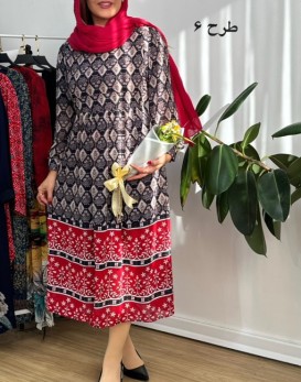 پیراهن حریر حاشیه دار