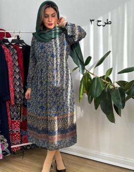 پیراهن حریر حاشیه دار