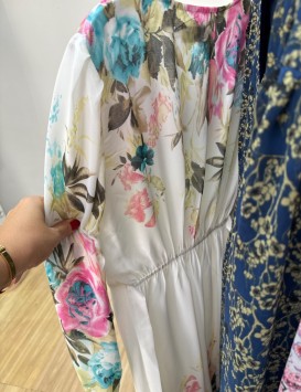 پیراهن حریر حاشیه دار