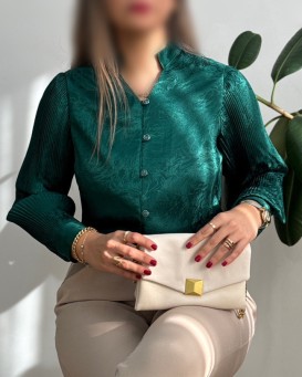 شومیز مزونی آستین پلیسه