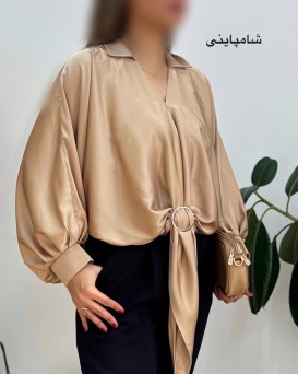 شومیز مزونی ساتن جلوگره