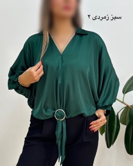شومیز مزونی ساتن جلوگره