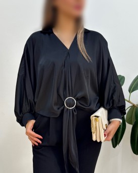 شومیز مزونی ساتن جلوگره