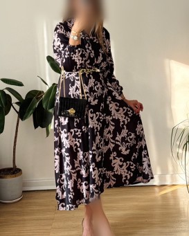 پیراهن ساتن مجلسی ماکسی