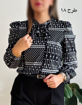 شومیز حریر آستین پفی 3