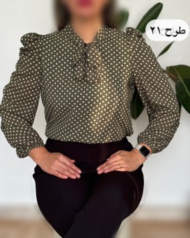 شومیز حریر آستین پفی 3