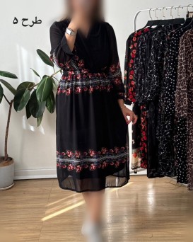 پیراهن حریر سرمه سری 18
