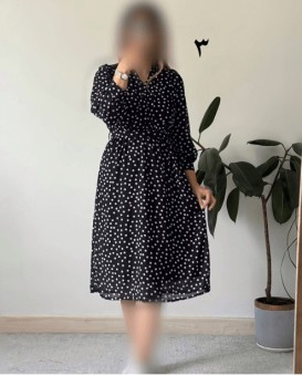 پیراهن حریر سرمه سری 19