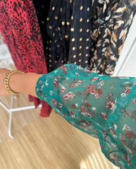 پیراهن حریر سرمه سری 19