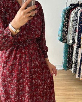 پیراهن حریر سرمه سری 19
