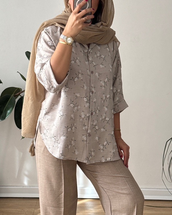 شومیز مانتویی گلبرگ