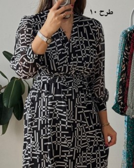پیراهن حریر سرمه سری 20