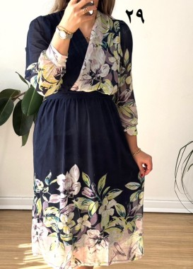 پیراهن حریر سرمه سری 20