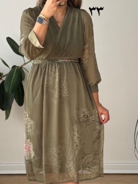 پیراهن حریر سرمه سری 20