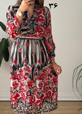 پیراهن حریر سرمه سری 20