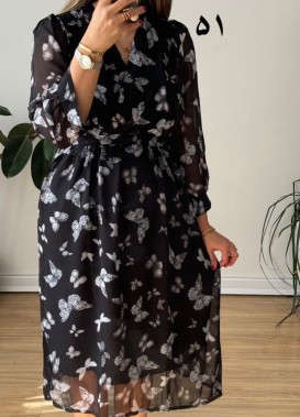 پیراهن حریر سرمه سری 20